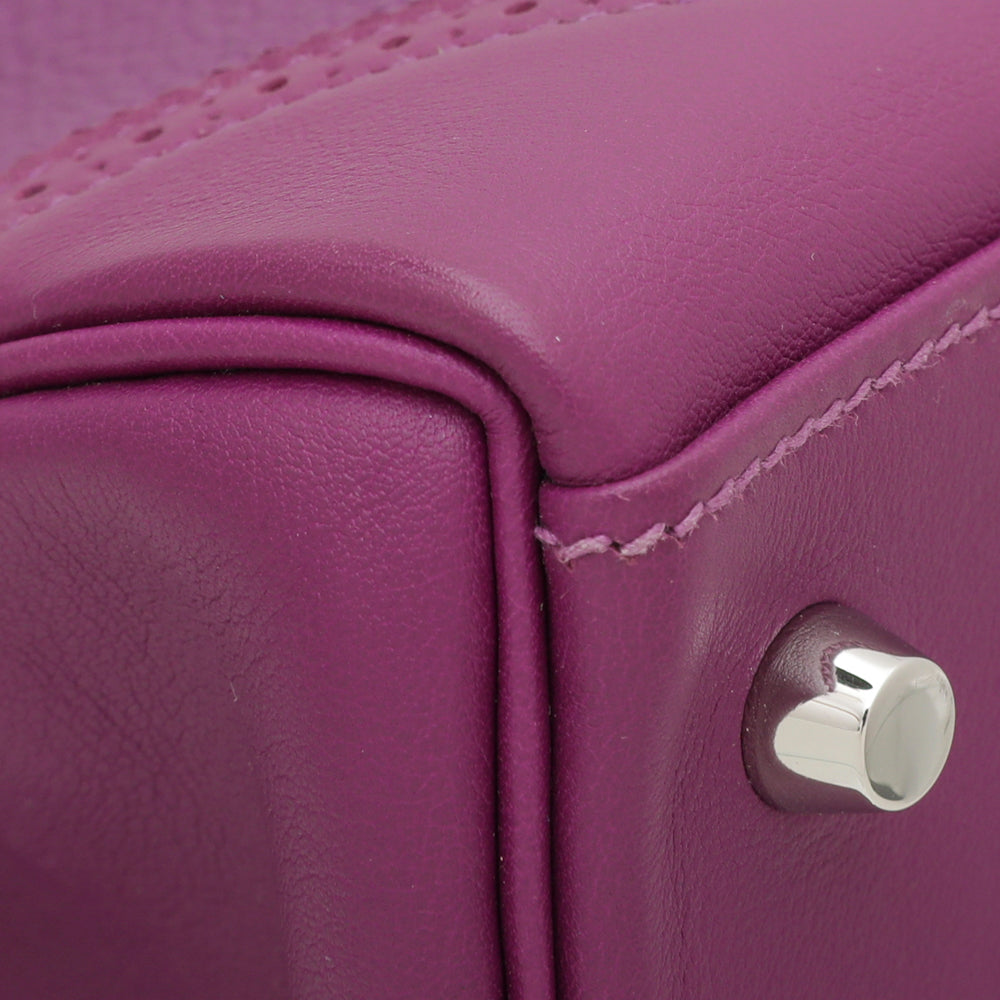 Hermes Anemone Ghillies Kelly 32 Bag W- Twilly