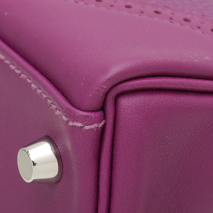 Hermes Anemone Ghillies Kelly 32 Bag W- Twilly