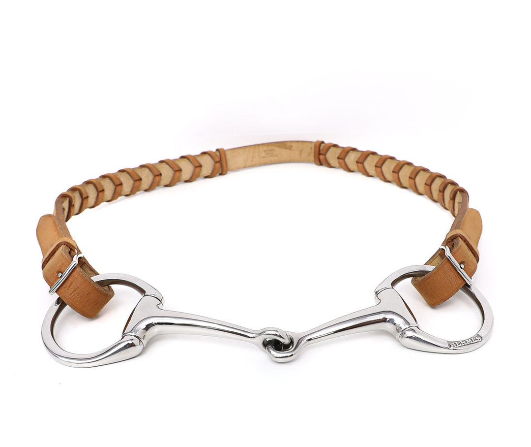 Hermes Camel Barenia Horsebit Buckle Belt