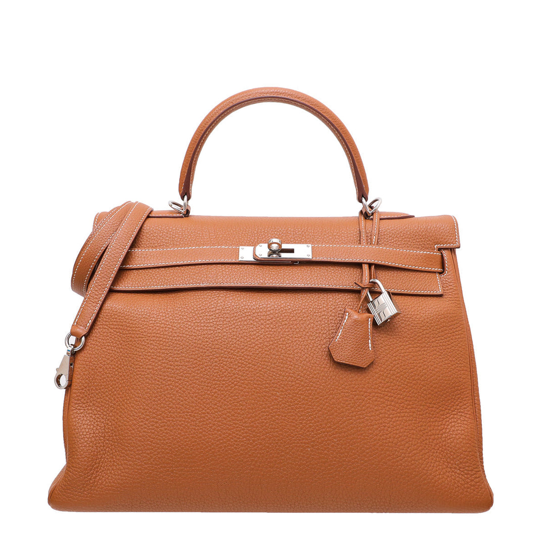 Hermes Gold Togo Kelly 35 Bag