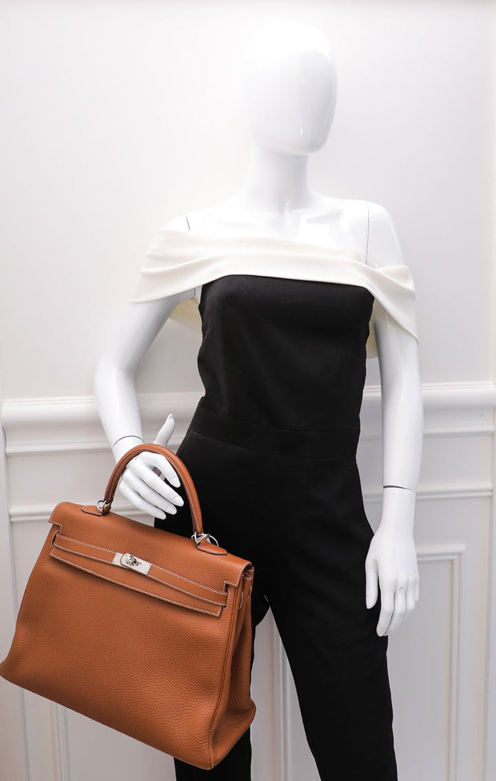Hermes Gold Togo Kelly 35 Bag