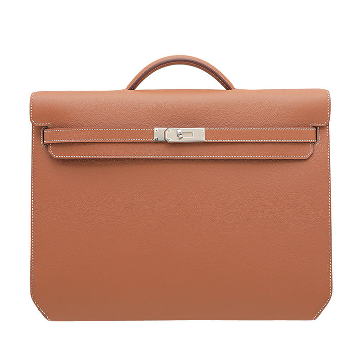 Hermes Gold Kelly Depeches 36 Evercolor Bag