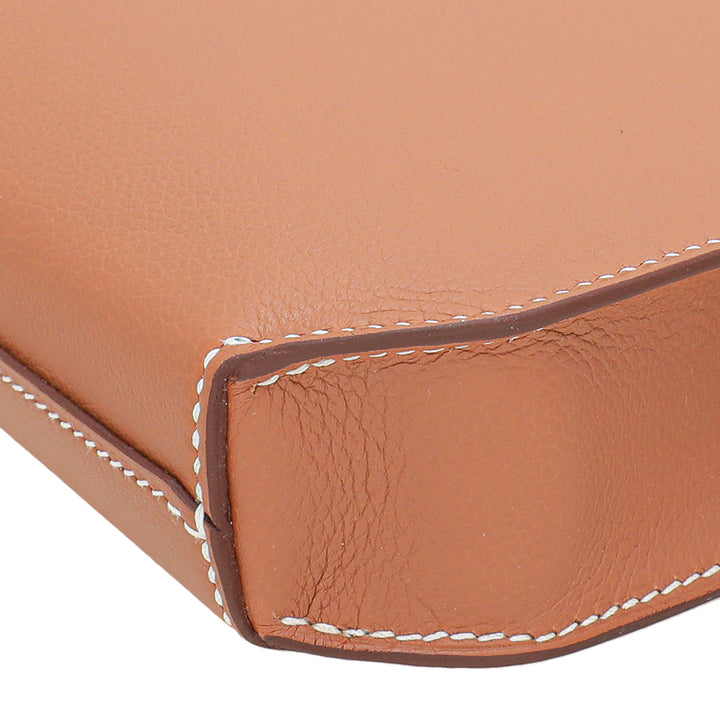 Hermes Gold Kelly Depeches 36 Evercolor Bag