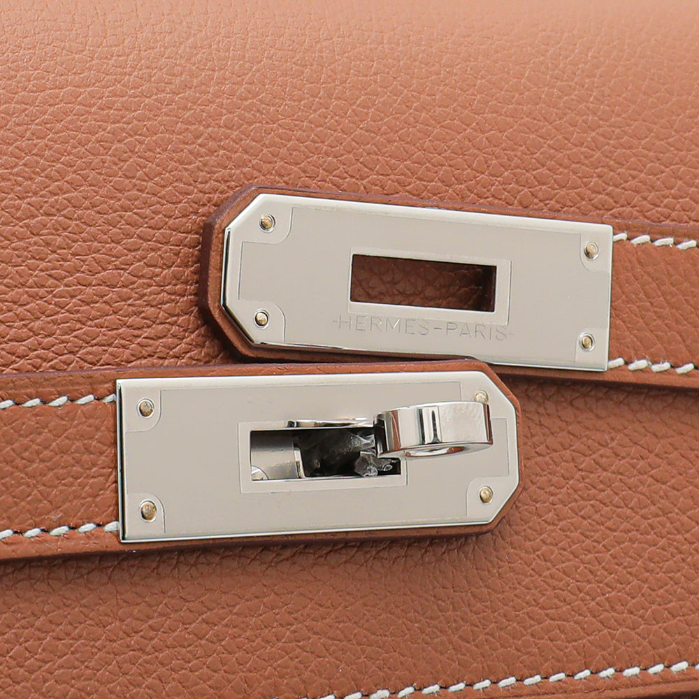 Hermes Gold Kelly Depeches 36 Evercolor Bag