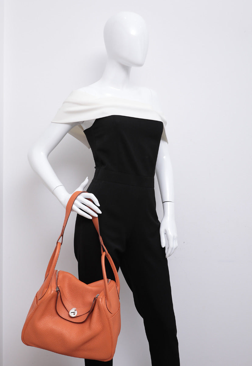Top quality Hermes orange lindy 30