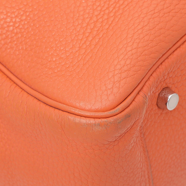 Top quality Hermes Orange Clemence Lindy 34 Bag