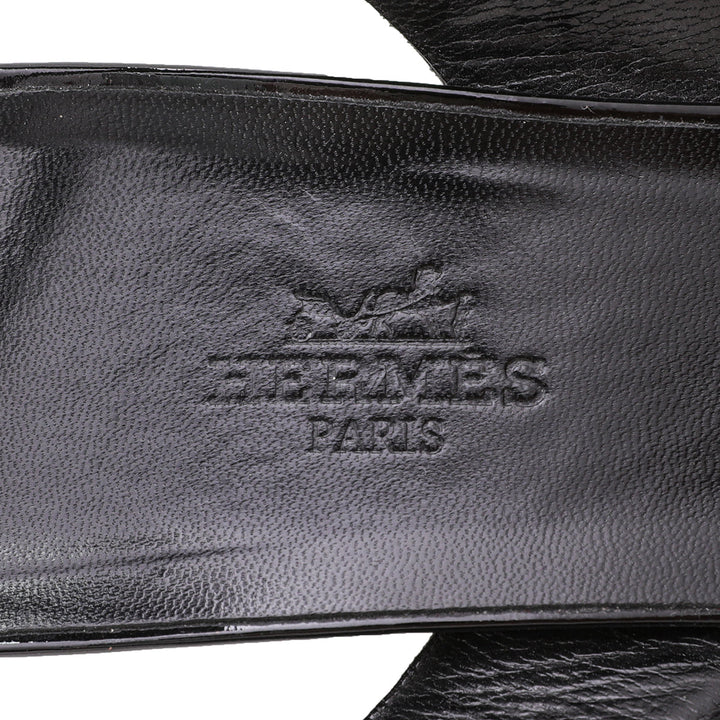 Top quality Hermes Black Night 70 Sandals 38