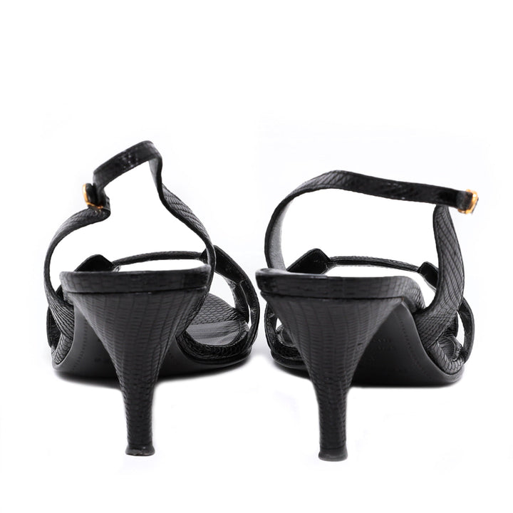 Top quality Hermes Noir Night Reptile Sandals 39