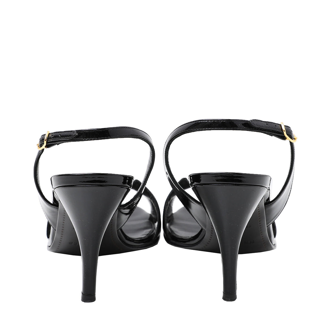 Hermes Black Night 70 Sandals 39.5