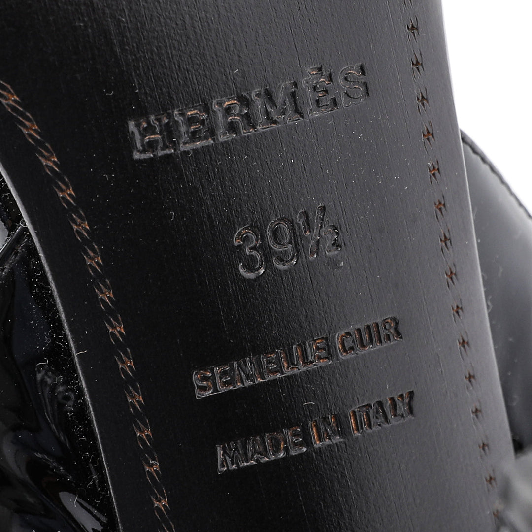 Hermes Black Night 70 Sandals 39.5