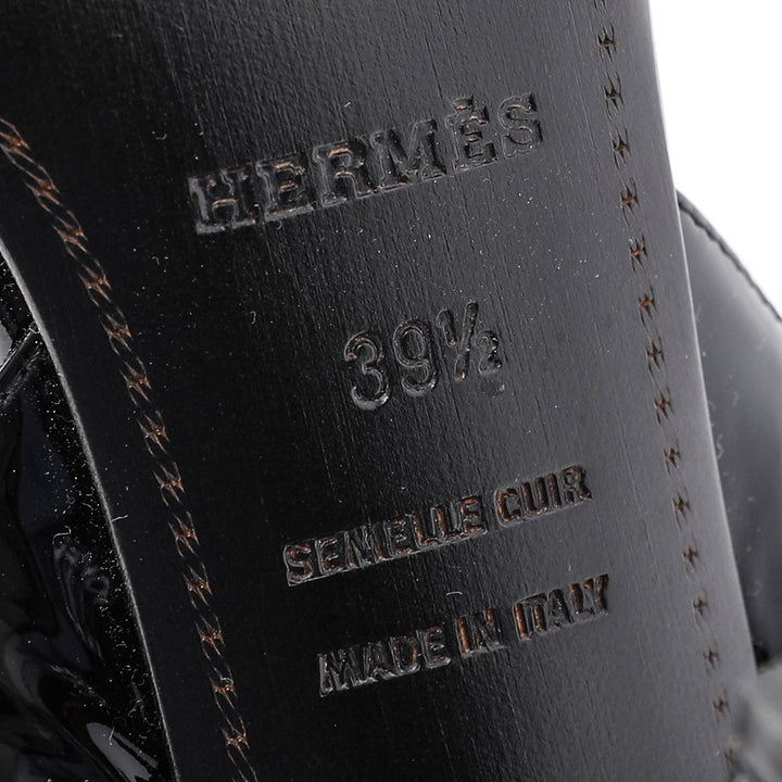 Hermes Black Night 70 Sandals 39.5
