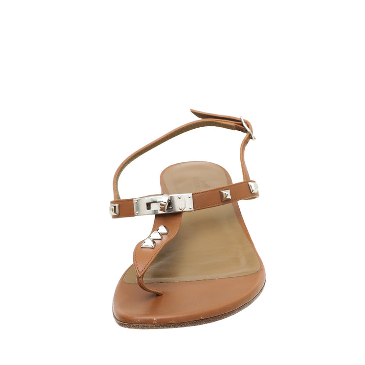 Top quality Hermes Gold Olivia Sandal 40