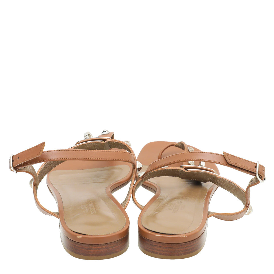Hermes Gold Olivia Sandal 40