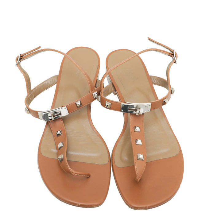 Hermes Gold Olivia Sandal 40