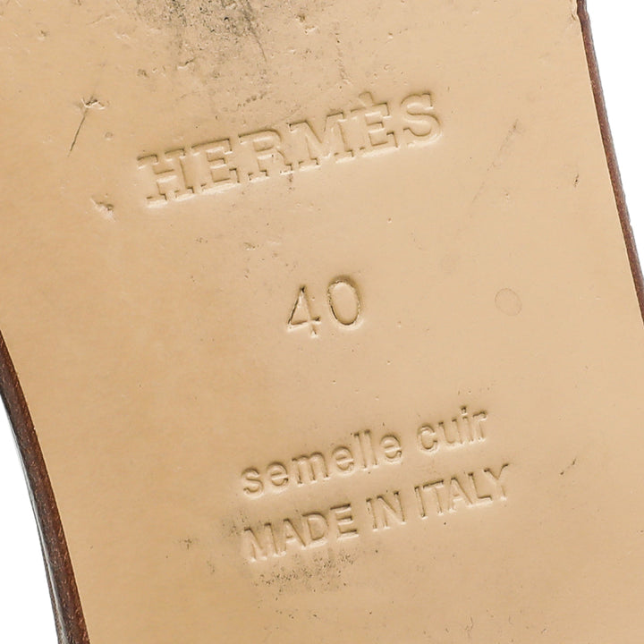 Hermes Gold Olivia Sandal 40