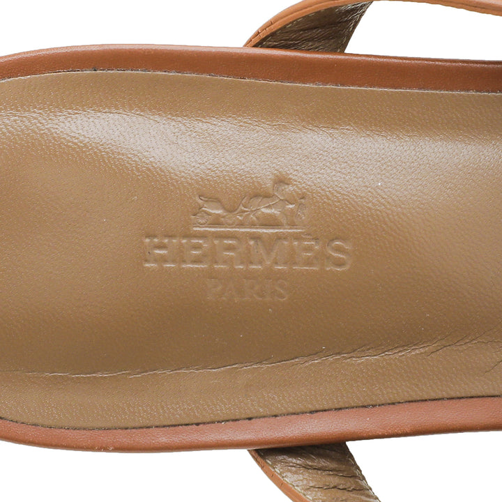 Hermes Gold Olivia Sandal 40