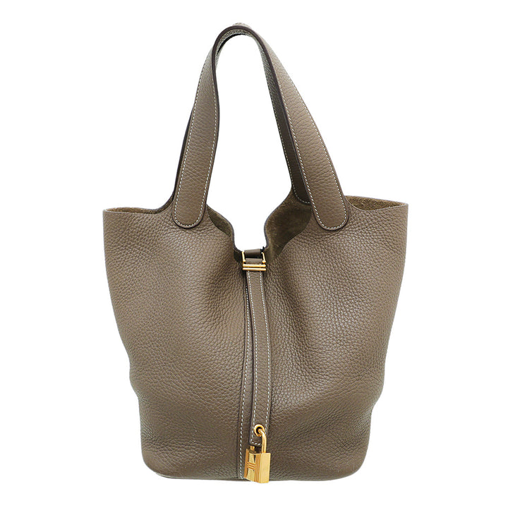 Hermes Etoupe Picotin 22 Bag