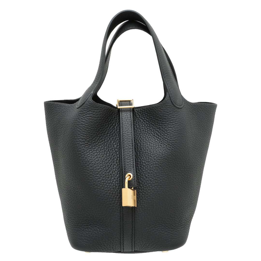 Hermes Black Picotin Lock18 Bag