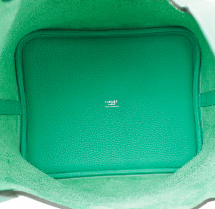 Hermes Menthe Vert Bosphore Picotin Lock Eclat 22 Bag