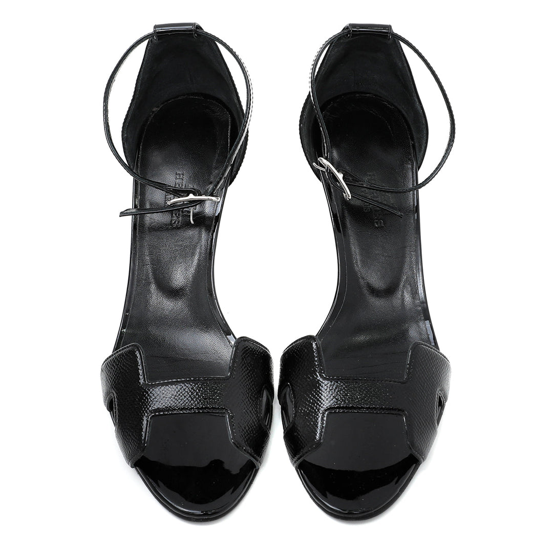 Top quality Hermes Black Premiere 70 Sandals 37