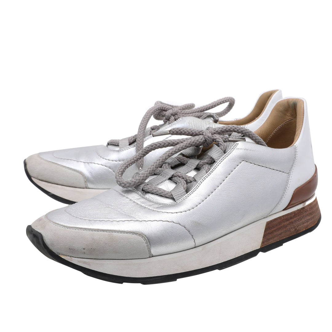 Top quality Hermes suede calfskin miles sneakers 39