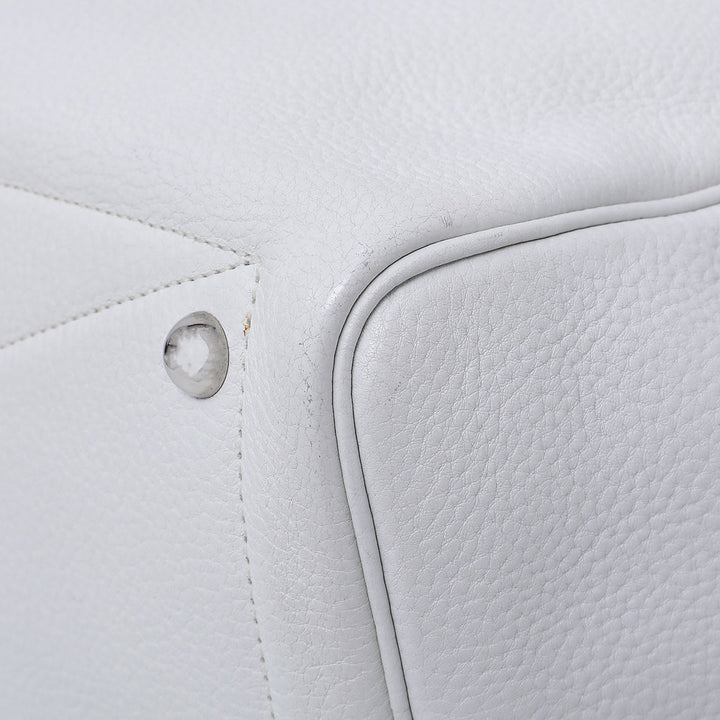 Hermes White Victoria II Fourre – Tout 35