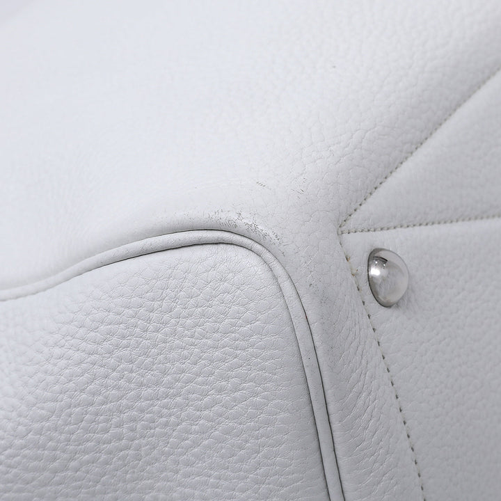 Hermes White Victoria II Fourre – Tout 35