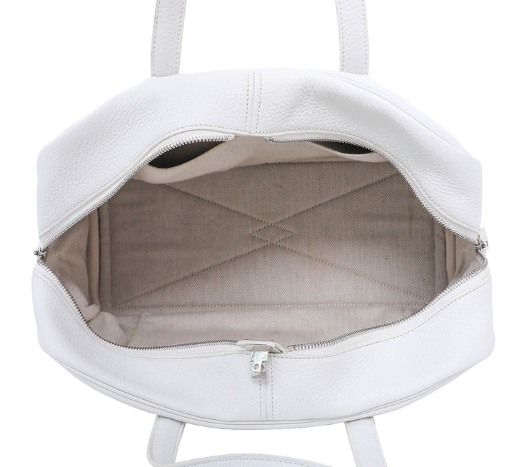 Hermes White Victoria II Fourre – Tout 35