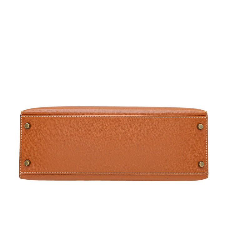 Hermes Gold Vintage Sellier Kelly 32 Bag