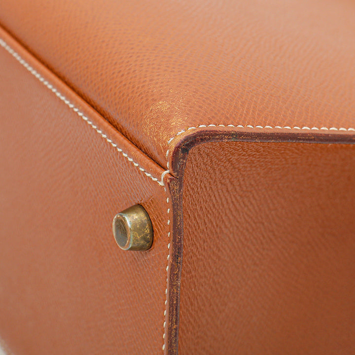 Hermes Gold Vintage Sellier Kelly 32 Bag