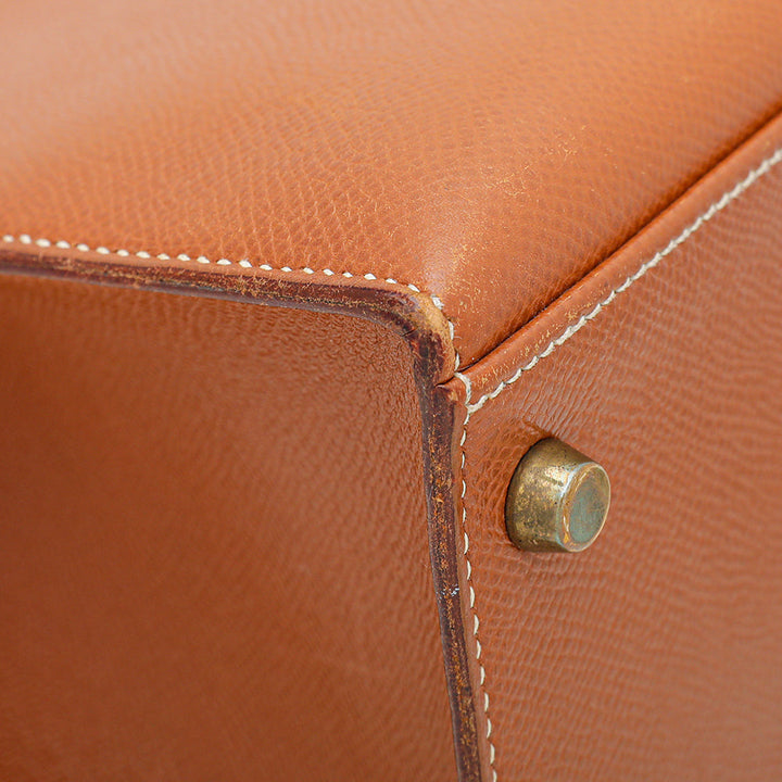 Hermes Gold Vintage Sellier Kelly 32 Bag