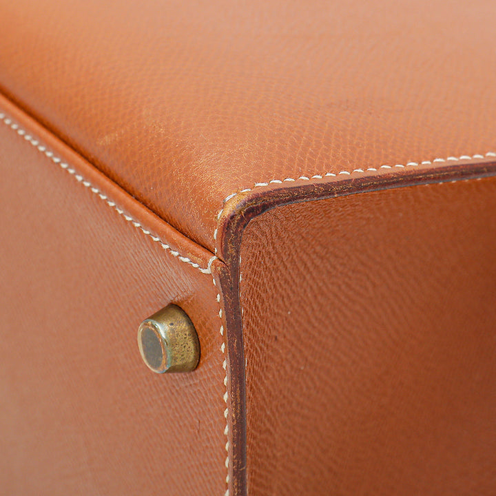 Hermes Gold Vintage Sellier Kelly 32 Bag