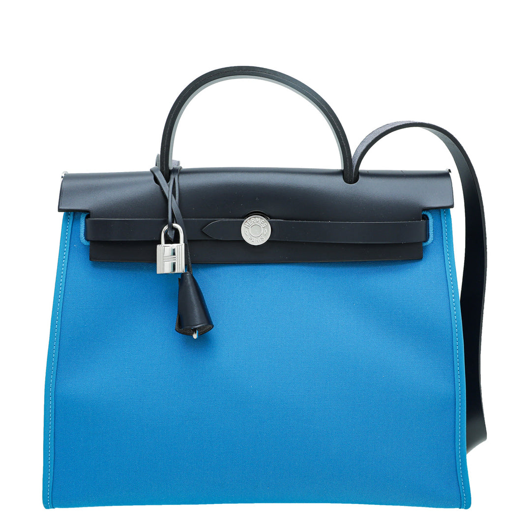 HERMES Bicolor Zanzibar Nuit Herbag PM Bag