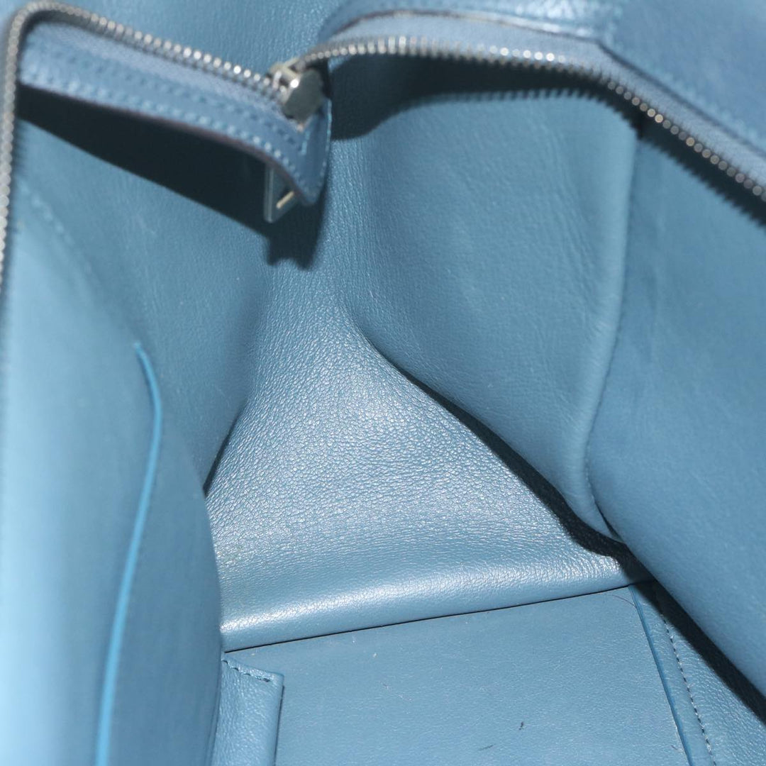 Celine Hand Bag Suede Leather Navy Auth hk1003