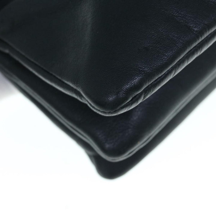 Celine Trio Shoulder Bag Leather Black  hk1006