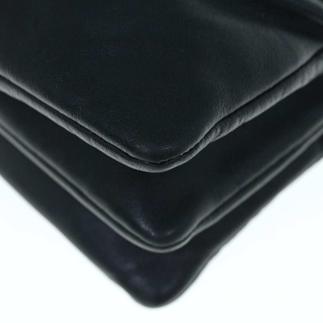 Celine Trio Shoulder Bag Leather Black  hk1006