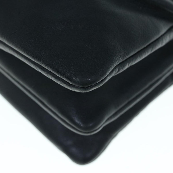 Celine Trio Shoulder Bag Leather Black  hk1006
