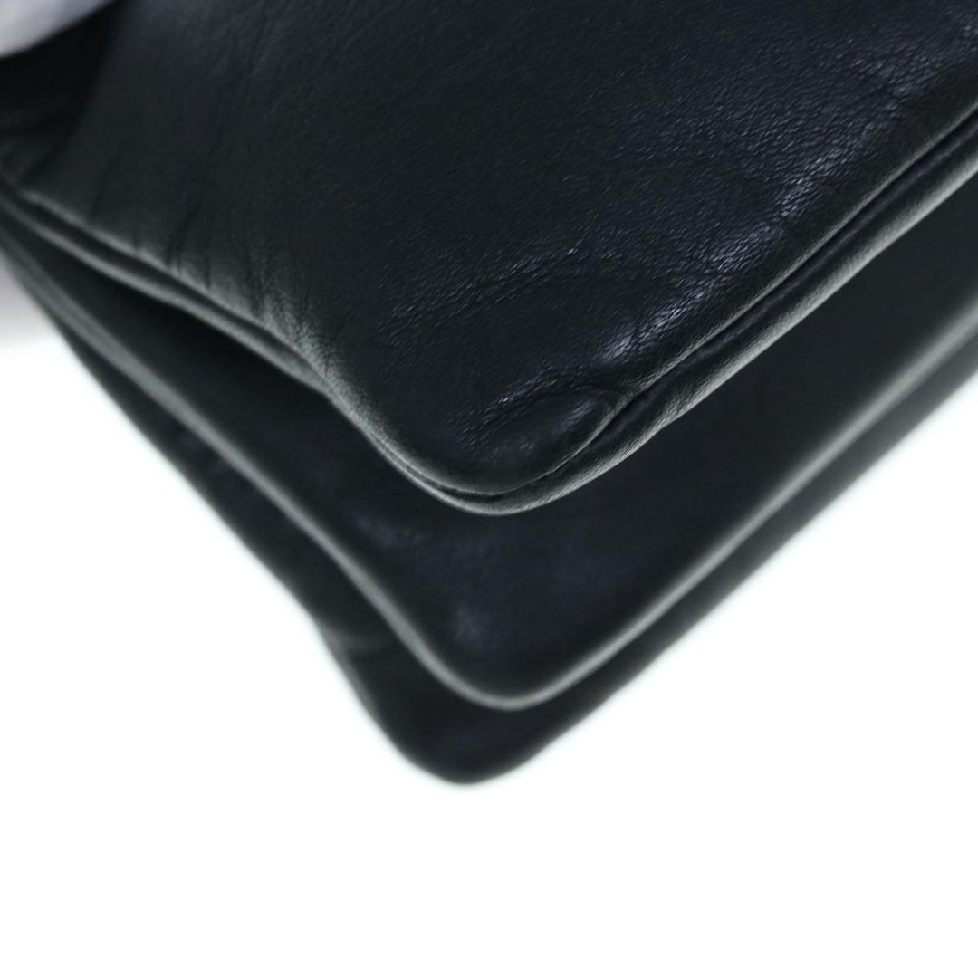 Celine Trio Shoulder Bag Leather Black  hk1006