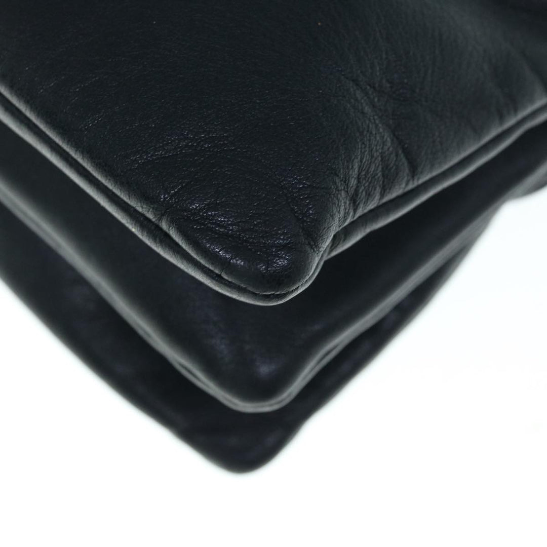 Celine Trio Shoulder Bag Leather Black  hk1006