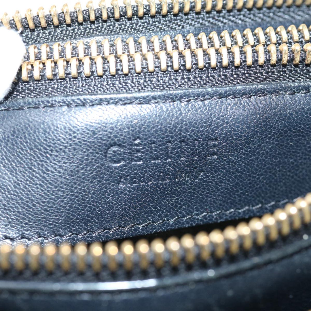 Celine Trio Shoulder Bag Leather Black  hk1006