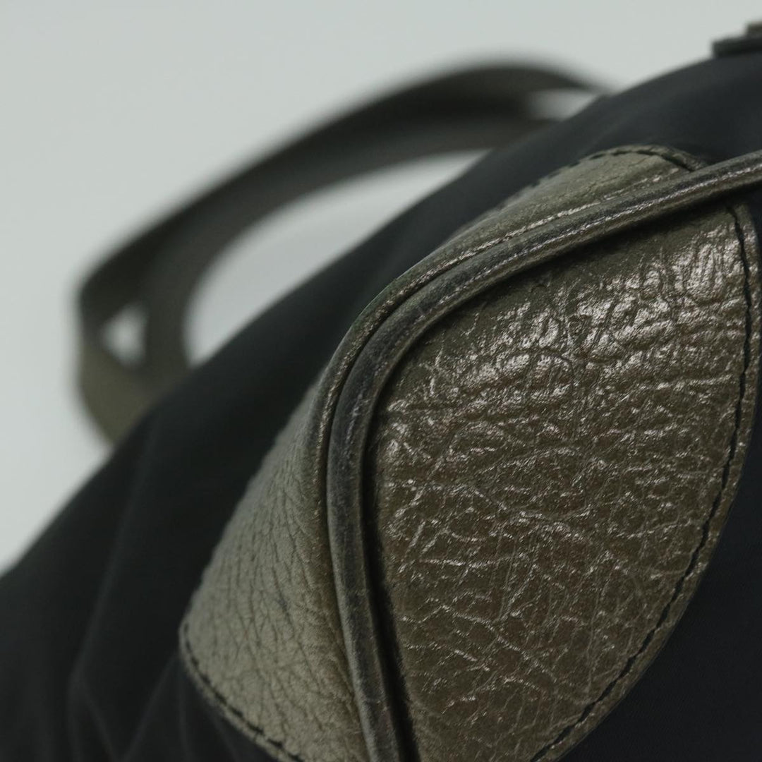 Burberry Hand Bag Nylon Black Auth hk1019
