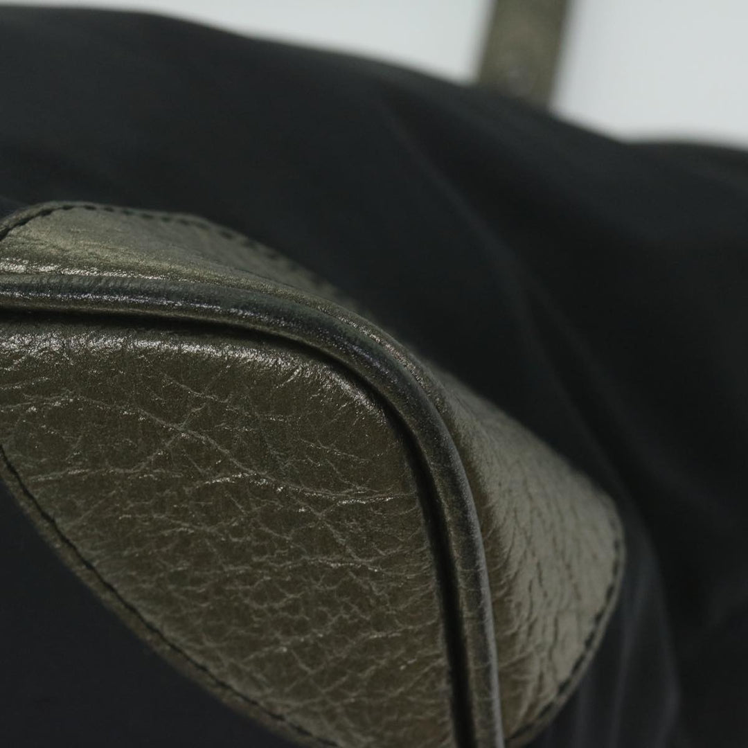 Burberry Hand Bag Nylon Black Auth hk1019