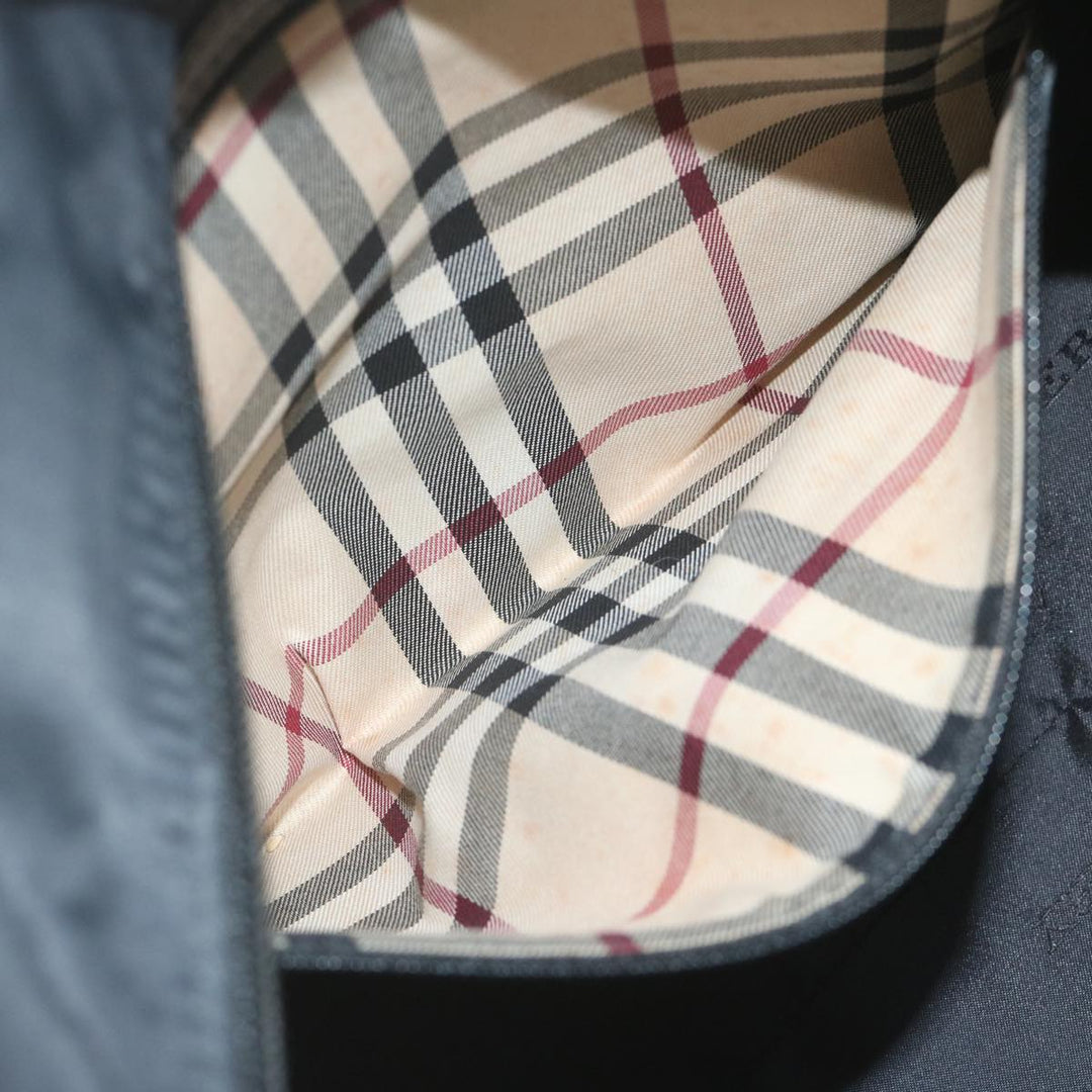 Burberry Hand Bag Nylon Black Auth hk1019