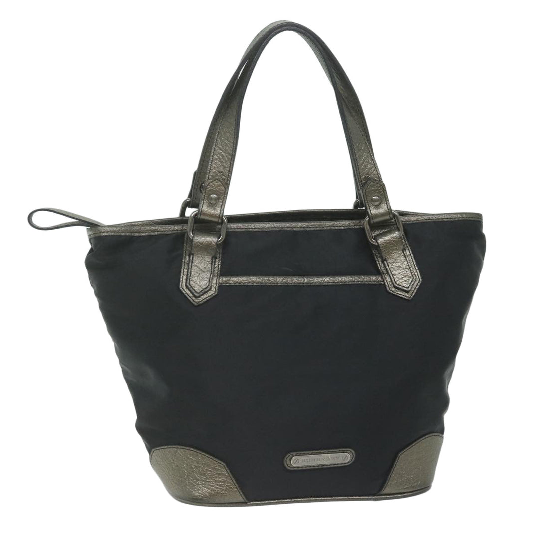 Burberry Hand Bag Nylon Black Auth hk1019