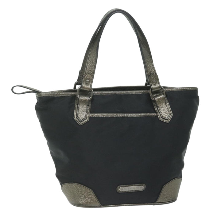 Burberry Hand Bag Nylon Black Auth hk1019