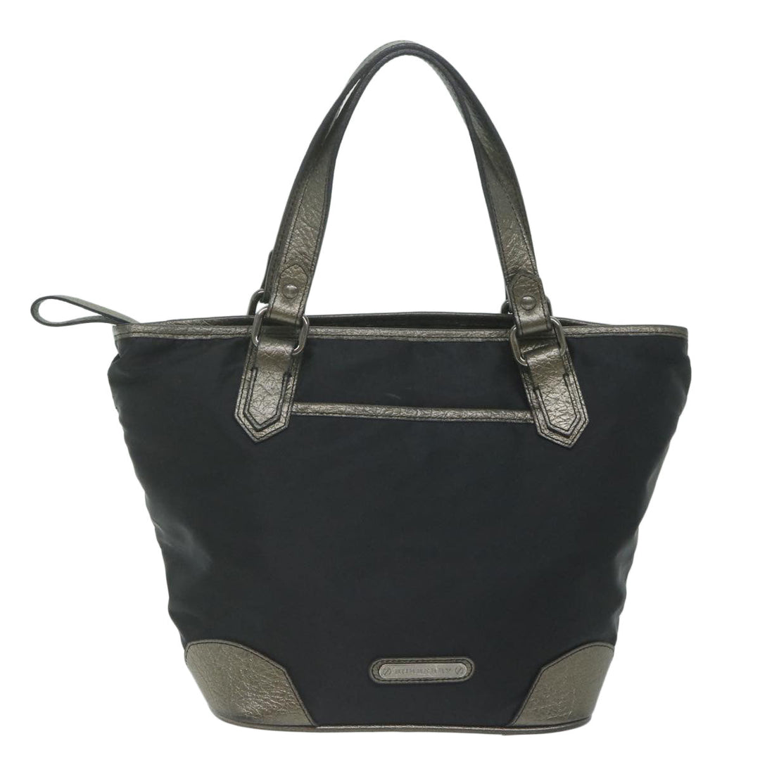 Burberry Hand Bag Nylon Black Auth hk1019