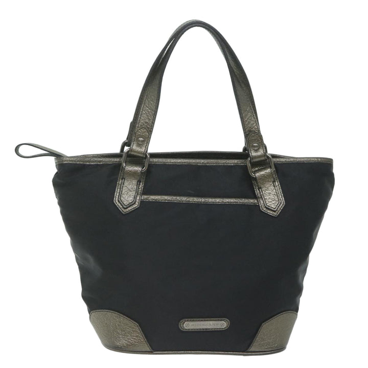 Burberry Hand Bag Nylon Black Auth hk1019