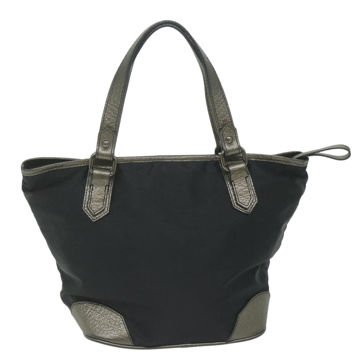 Burberry Hand Bag Nylon Black Auth hk1019