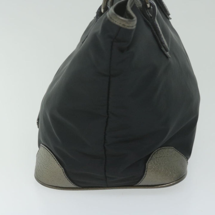 Burberry Hand Bag Nylon Black Auth hk1019