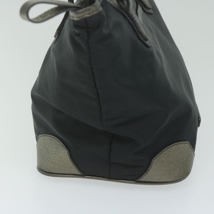 Burberry Hand Bag Nylon Black Auth hk1019